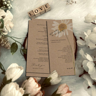 Programa Rustic Kraft Dried floral Casamento