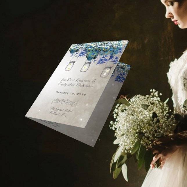 Programa Rustic Luxe Mason Jar Peacock (Criador carregado)