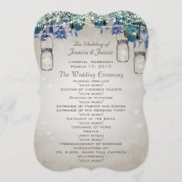 Programa Rustic Luxe Peacock Wedding
