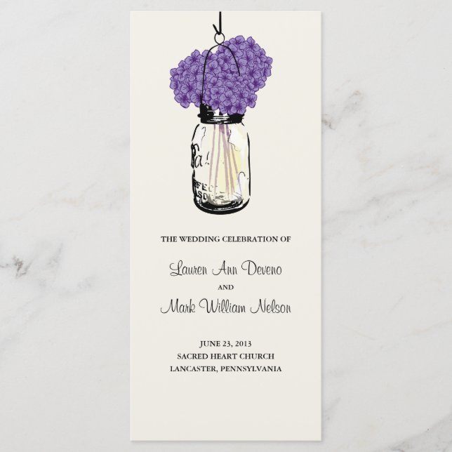 Programa Rustic Mason Jar e Hydrangeas (Frente)