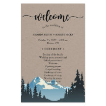 Programa Rustic Mountain Woodland Forest Wedment