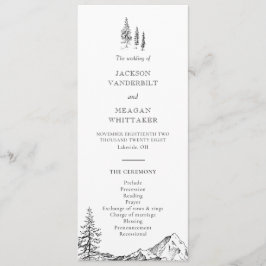 Programa Rustic Mountain Woodland Wedment