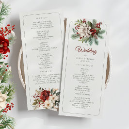 Programa Rustic Pine Floral Casamento no inverno