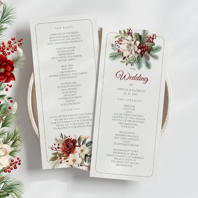 Programa Rustic Pine Floral Casamento no inverno (Criador carregado)