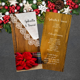 Programa Rustic Poinsettia e Casamento no inverno