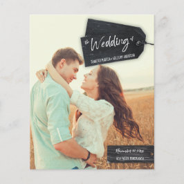 Programa Rustic Scrapbook Photo Wedding