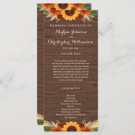 Programa Rustic Sunflower Terracotta Rosa Boho Weding