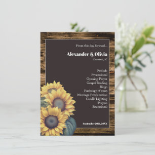 Programa Rustic Sunflower Wedse