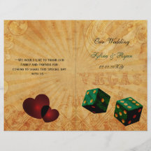 Programa Rustic Vegas Emerald Green de Casamento d