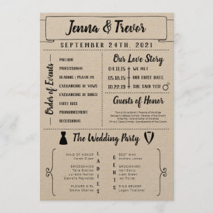 Programa Rustic Wedding Com Ícones