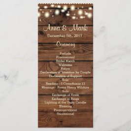 Programa Rustic Wedding, Programa Wedding, Rustic