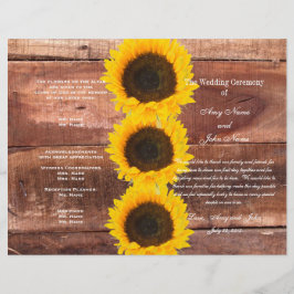 Programa Rustic Wedding Sunflower Country Wedding