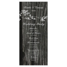 Programa Rustic Wood Vintage Birds Casamento