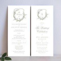 sage green classic monogramed da crista de casamen