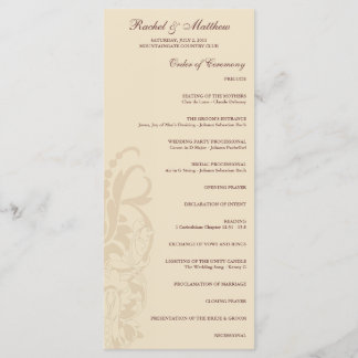 Programa Sage Green Floral Wedding Program