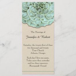Programa Sage Succulent Wedding Program