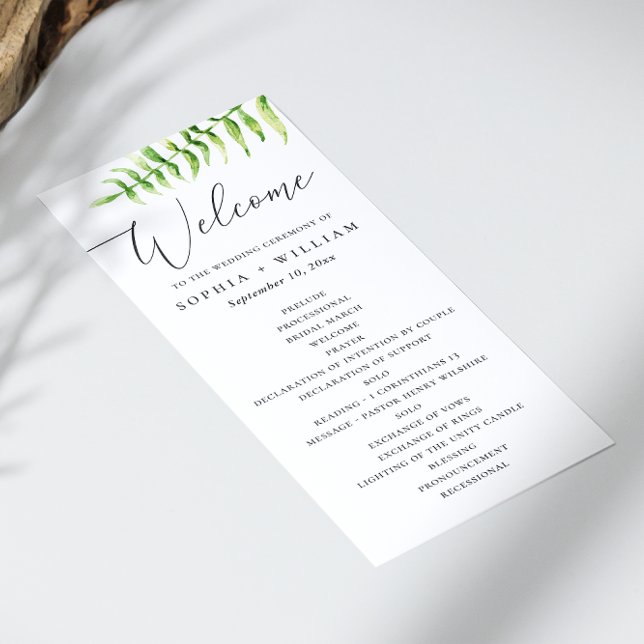Programa Samambaia em aquarela. Casamento botânico floresta (Criador carregado)