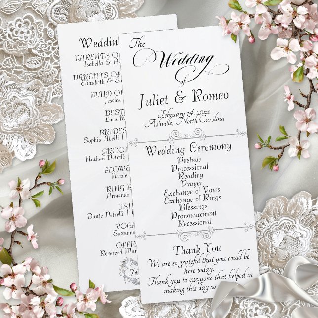 Programa Script & Monograma Elegante - Casamento Pérola Bra (Criador carregado)