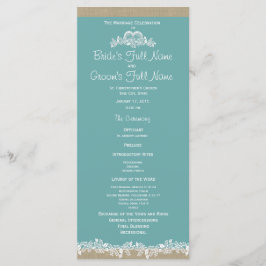 Programa Sea Garland Aqua Wedding Program
