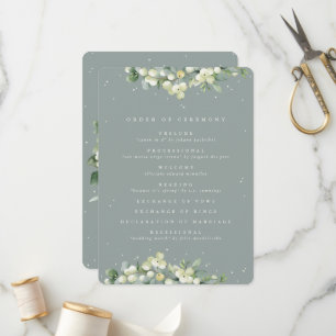 Programa Seafoam Green Snowberry+Eucalyptus Casamento no in