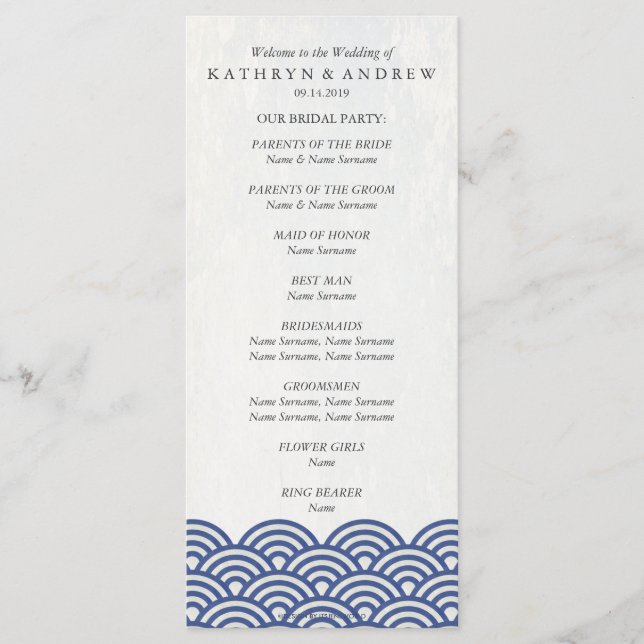 Programa Seigaiha Waves Japonês/Ordem de Serviço (Frente)