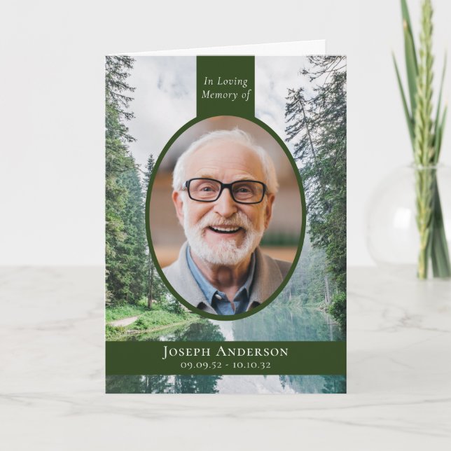 Programa Serviço de Memória Funeral Fotográfica em Floresta (Frente)