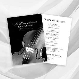Programa Serviço Funcional Musical do Violino Branco Negro