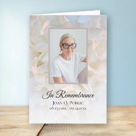 Programa Serviço Funeral Floral de Cravagem Branca Dobrado