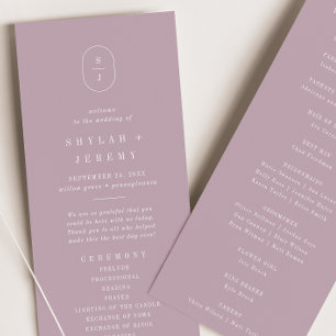 Programa ShYLAH Mauve Lilac Simple Purple Casamento Roxo Mo