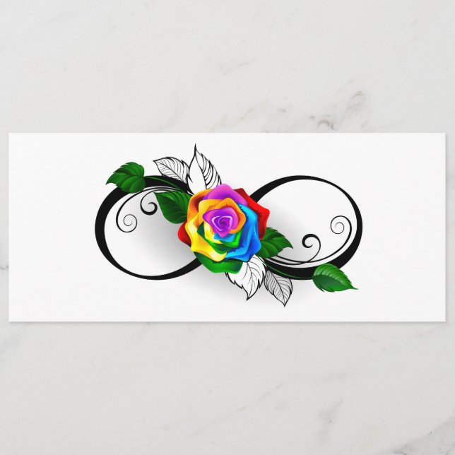 Programa Símbolo de Infinito com Rosa Arco-íris (Frente)