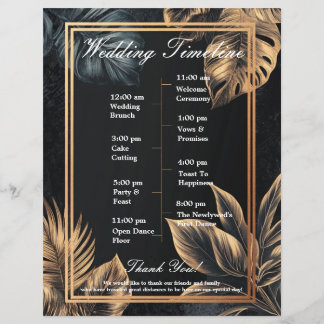 Programa Simples Aestético Floral Black Weding Sch