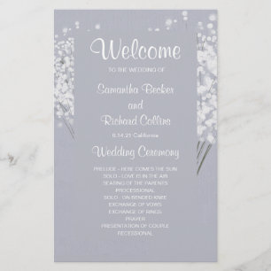 Programa Simples de Casamento de Buquês Florais
