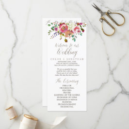 Programa Simples de Casamento de Buquês Floral