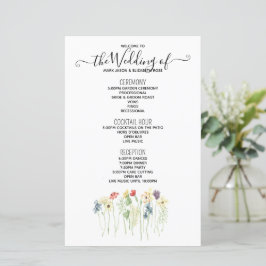 Programa Simples de Casamento de Flores Selvagens