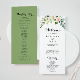 Programa Simples de Casamento de Folhagem Verde Fl