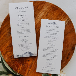 Programa Simples de Casamento de Montanha Floral