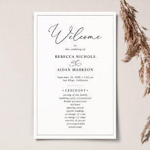 Programa Simples de Cerimônia de Casamento Negro