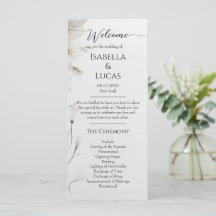 Programa Simples Elegante De Casamento Floral
