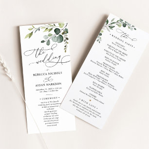 Programa Simples Elegante Eucalyptus Greenery Wedi