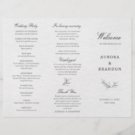 Programa Simples Minimalista de Casamento Eucalypt