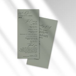 Programa Simples Minimalista de Casamento Verde