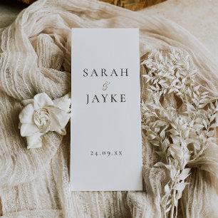 Programa Simples Moderno de Cerimônia de Casamento