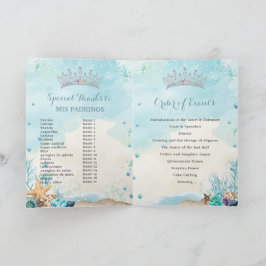 Programa Sob a Ordem dos Eventos Sea Beach Quinceañera XV