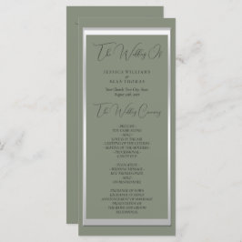 Programa sofisticado de Casamento Sage & Silver