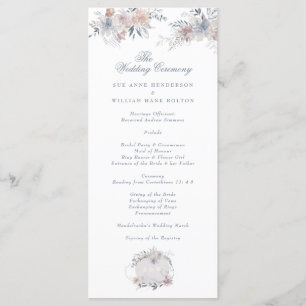 Programa Solo Floral Romântico Casamento Monograma