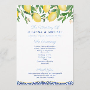 Programa Sorrento Lemons Blue - Casamento de Azulejos Itali