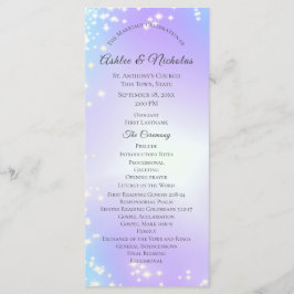 Programa Starry Purple e Blue Sparkle Weding Program