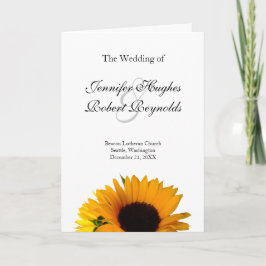 Programa Sunflower Wedding Program