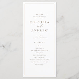 Programa Taupe Simple Typografia Formal Casamento