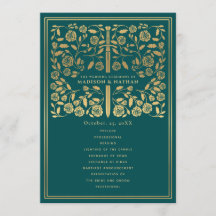 Programa Teal Royal Medieval de Casamento de Espad